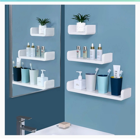 Wall Decor Adhesive Floating Shelves Nondrilling Set Of 3 Shelf